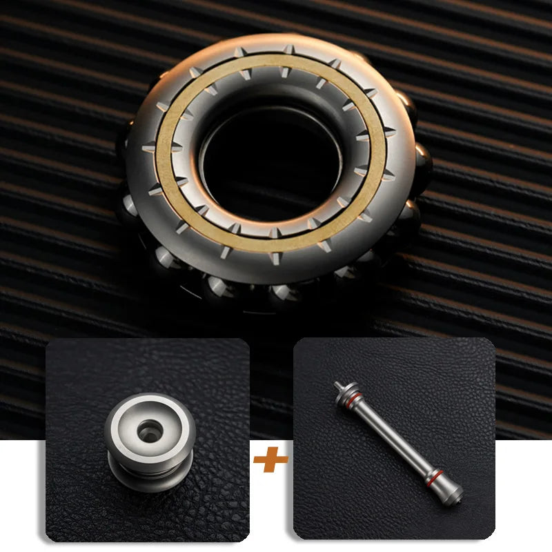 DJG Cyberpunk Beads Fidget Ring Mechanical Fingertip Gyro EDC Toy Decompression Decompression Artifact Push Card