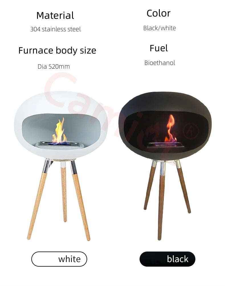 Indoor free standing fireplace new design real fire bio alcohol fireplace