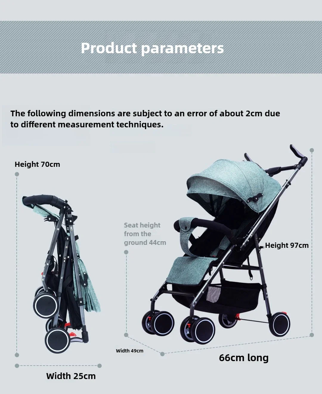 2025 New Baby Stroller Can Sit and Lie Down, Lightweight, Two-way, One-button Folding, Shock-absorbing 0 To 3 Years Old Stroller