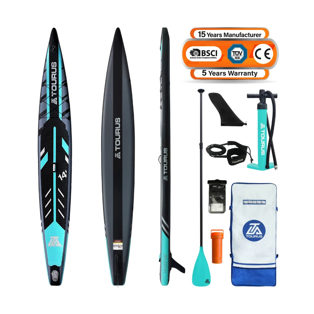 TOURUS  blue wood double layers sup boards melting inflatable stable stand up paddle board 11feet 33inch