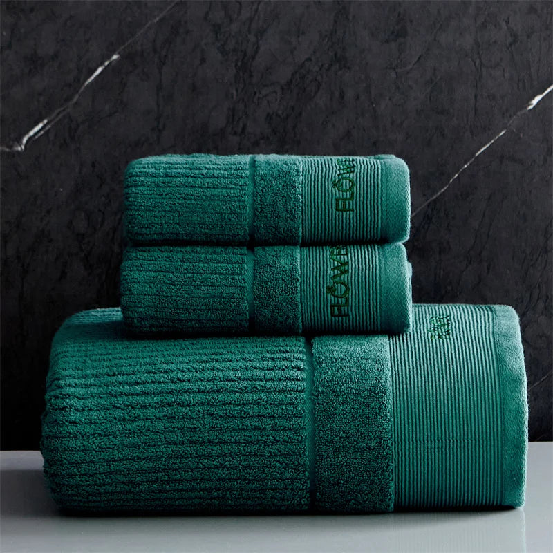 Luxury 100%Cotton Towel Set Bundle , Face Bath Towels, Soft and Comfortable Solid White Grey, Hotel,Home Washcloth,Drop Shipping