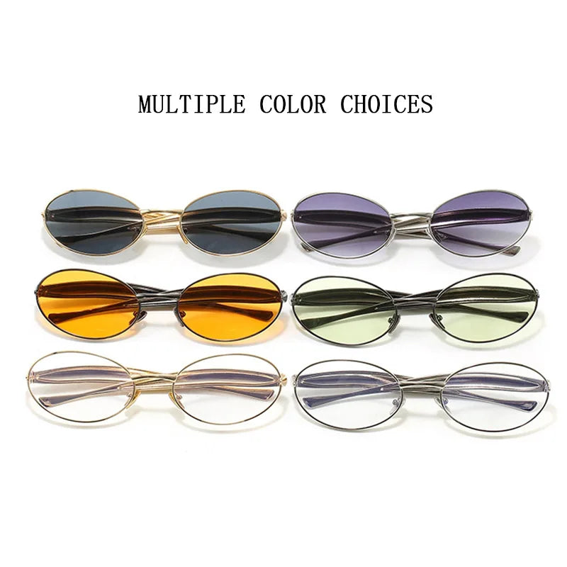 2025 Oval Sunglasses Women Trendy Steampunk Fashion Glasses Luxury Vintage Sunglass Men Lunette Soleil Femme Sunglasses For Men