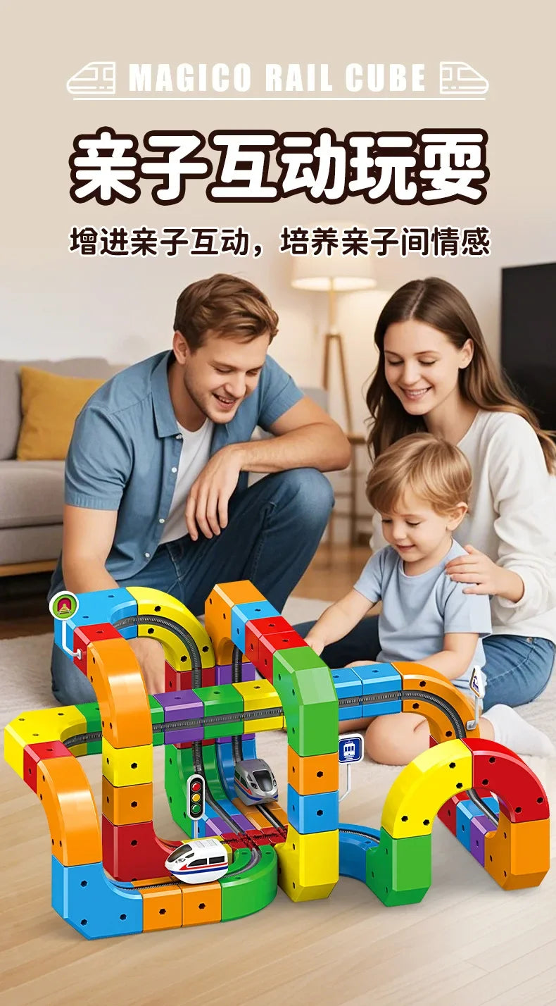 Educational Toys  Latest Assembly Magic Track Train Set Children'S Toys Non-Remote Control Rail Car Gift Box