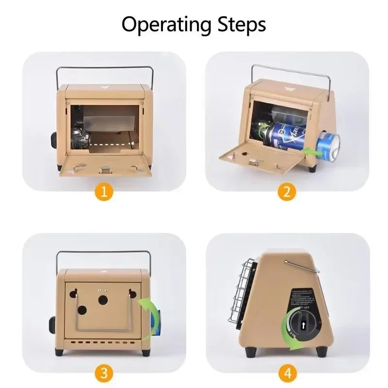 Camping Wind Proof Gas Burner Outdoor Heating Stove Gas Stove Portable Propane Heater Strong Fire Stove Heater Picnic Tourist