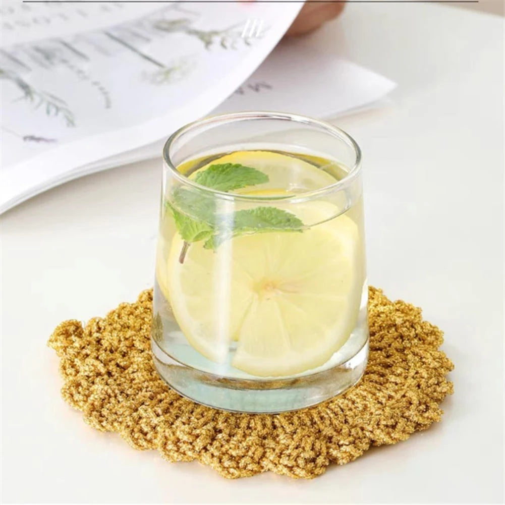 Gold Thread Dishwashing Cloth Spong Scouring Pad Household Dishes Cleaning Cloths Absorbent Scouring Dishcloth Cleaning Tool