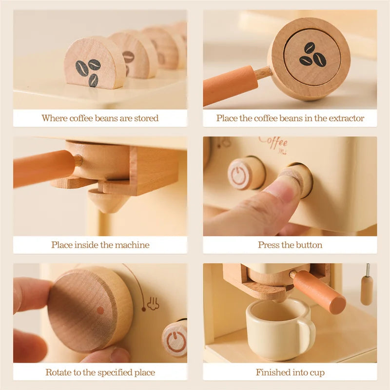 Wooden Educational Toys Baby Wooden Stacked Toy Baby Characters Pretend To Play Toy Baby Room Decoration Kid Building Block Game