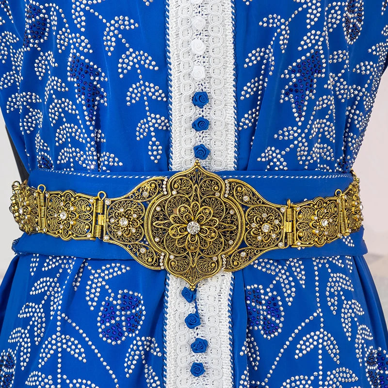 Fatima Fashion Arabian Luxury Bride Belt For Women Caucasus Traditional Wedding Waist Chain Shipping Jewelry